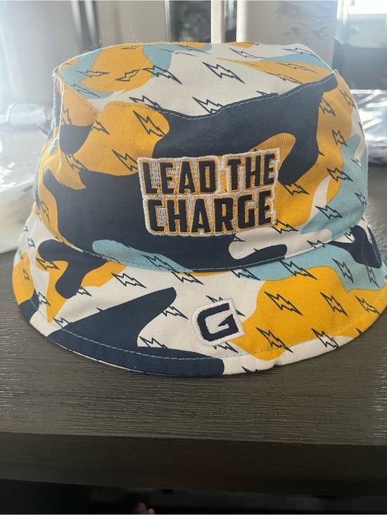 G-III Other - VTG Lead The Charge Camouflage Bucket Hat - Yellow, Blue & White